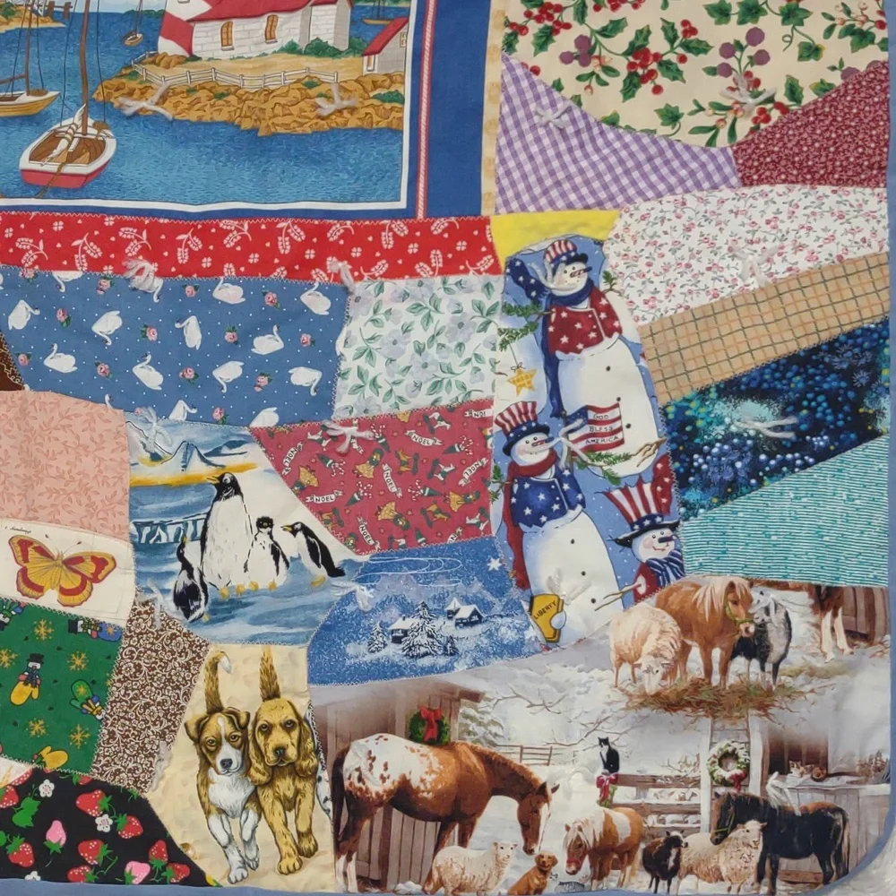 Handmade Crazy Quilt Blanket 42